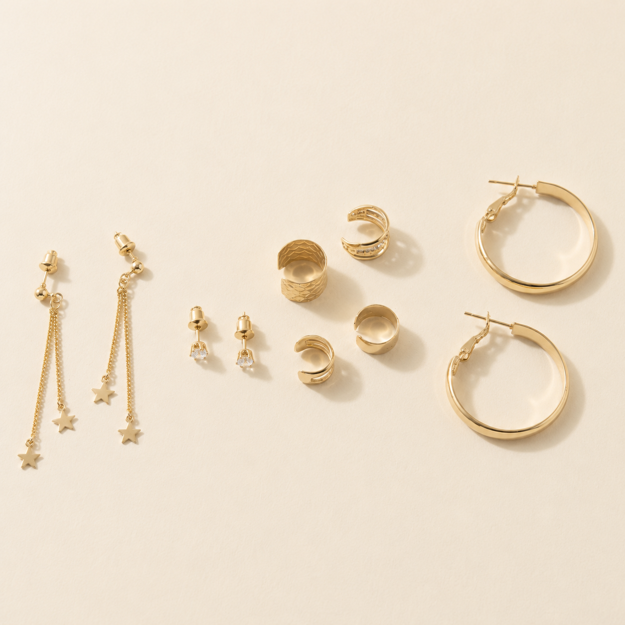 Assorted Minimalist Earring & Cuff Set